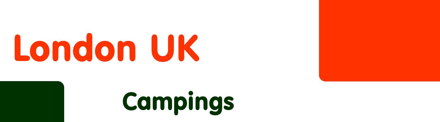 Best campings in London UK - Rating & Reviews